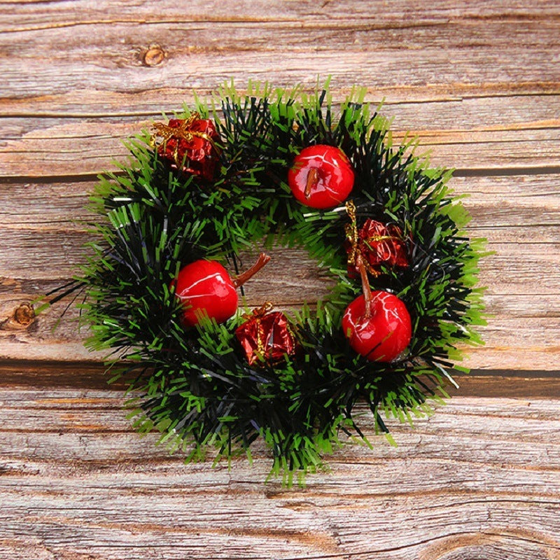 Wholesale Christmas Wreath Decorations 12cm Plastic Simulation Flowers